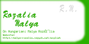 rozalia malya business card